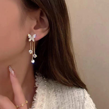Full Diamond Butterfly Earrings for women and Girls
