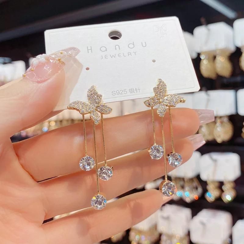 Full Diamond Butterfly Earrings for women and Girls
